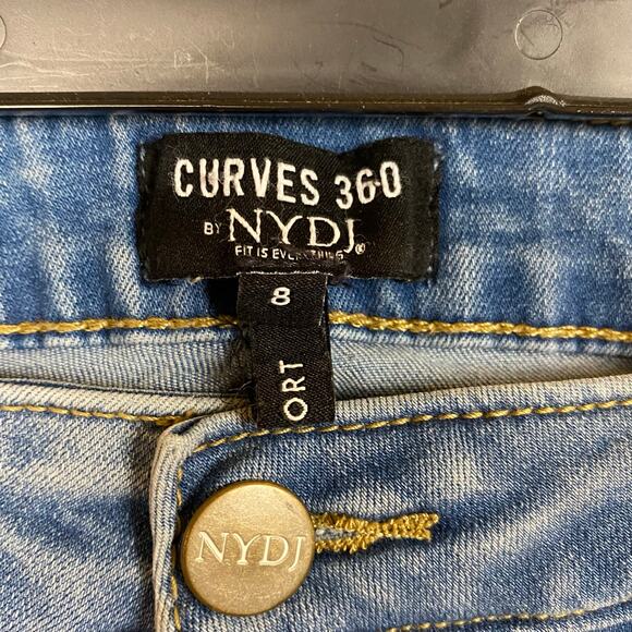 NYDJ Curves 360 Slim Straight Ankle Jeans Size 8 Short - Picture 3 of 7